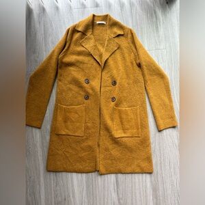 Mustard Double-Breasted Coat